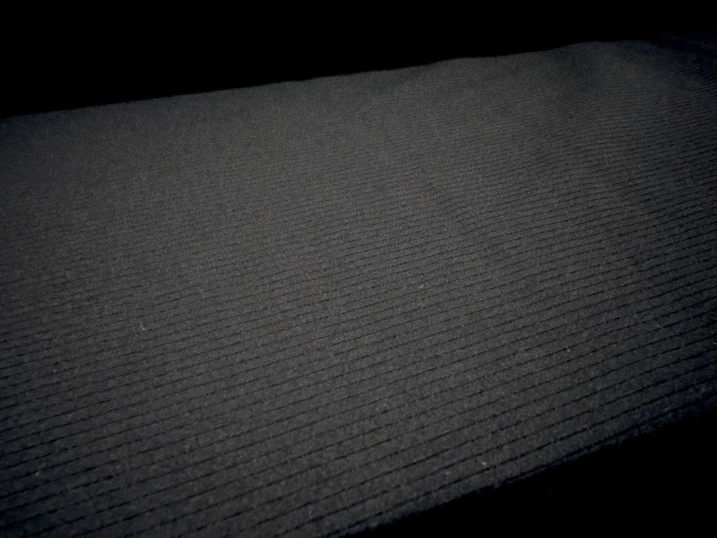 Ribbed bengaline stretch woven fashion fabric, per metre - plain - black