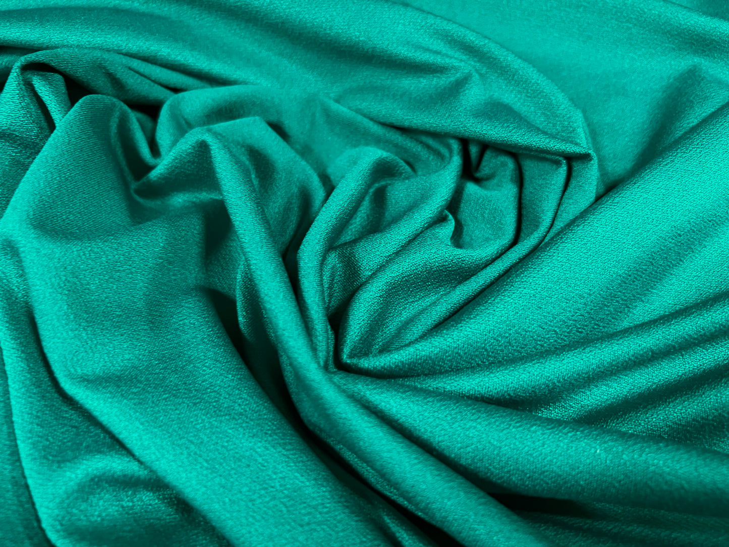 Stretch Spandex crepe single jersey fabric, per metre - plain - jade green