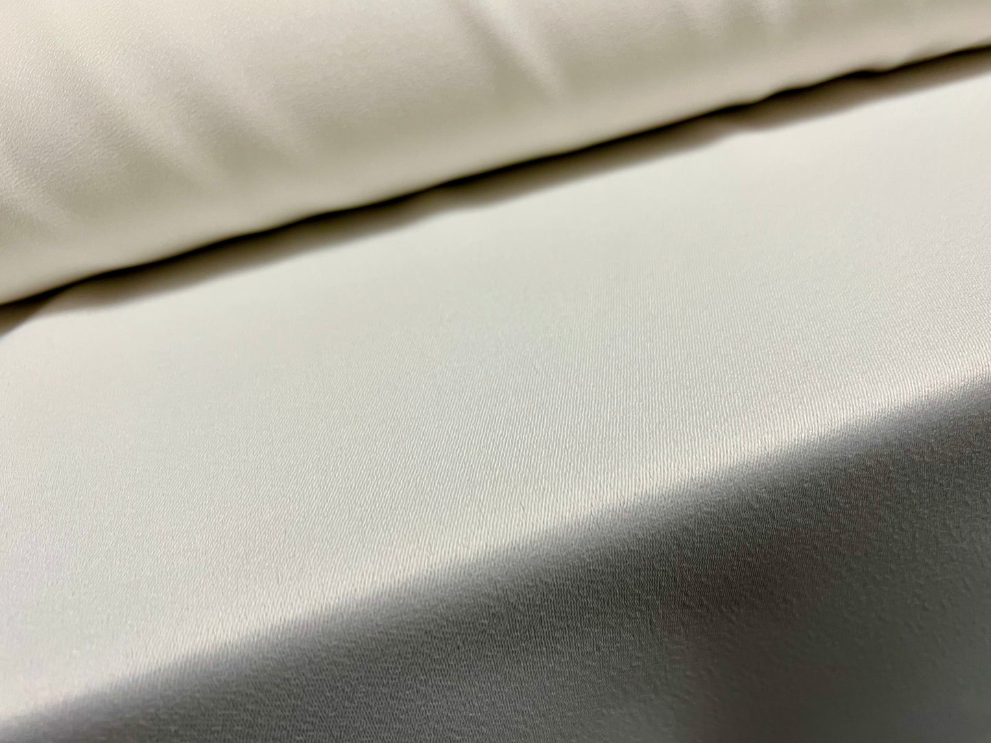 Sateen back crepe woven dress fabric, per metre - plain - ivory