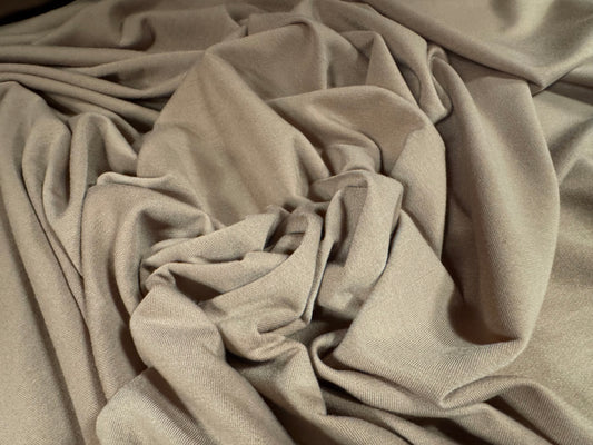 Soft handle loopback French Terry jersey fabric, per metre - Plain - wild mink