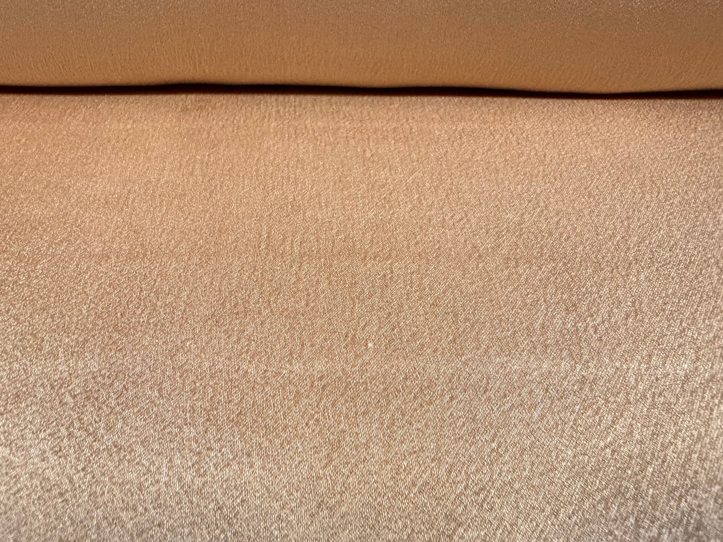 Crepe back sateen woven dress fabric, per metre - plain - nude