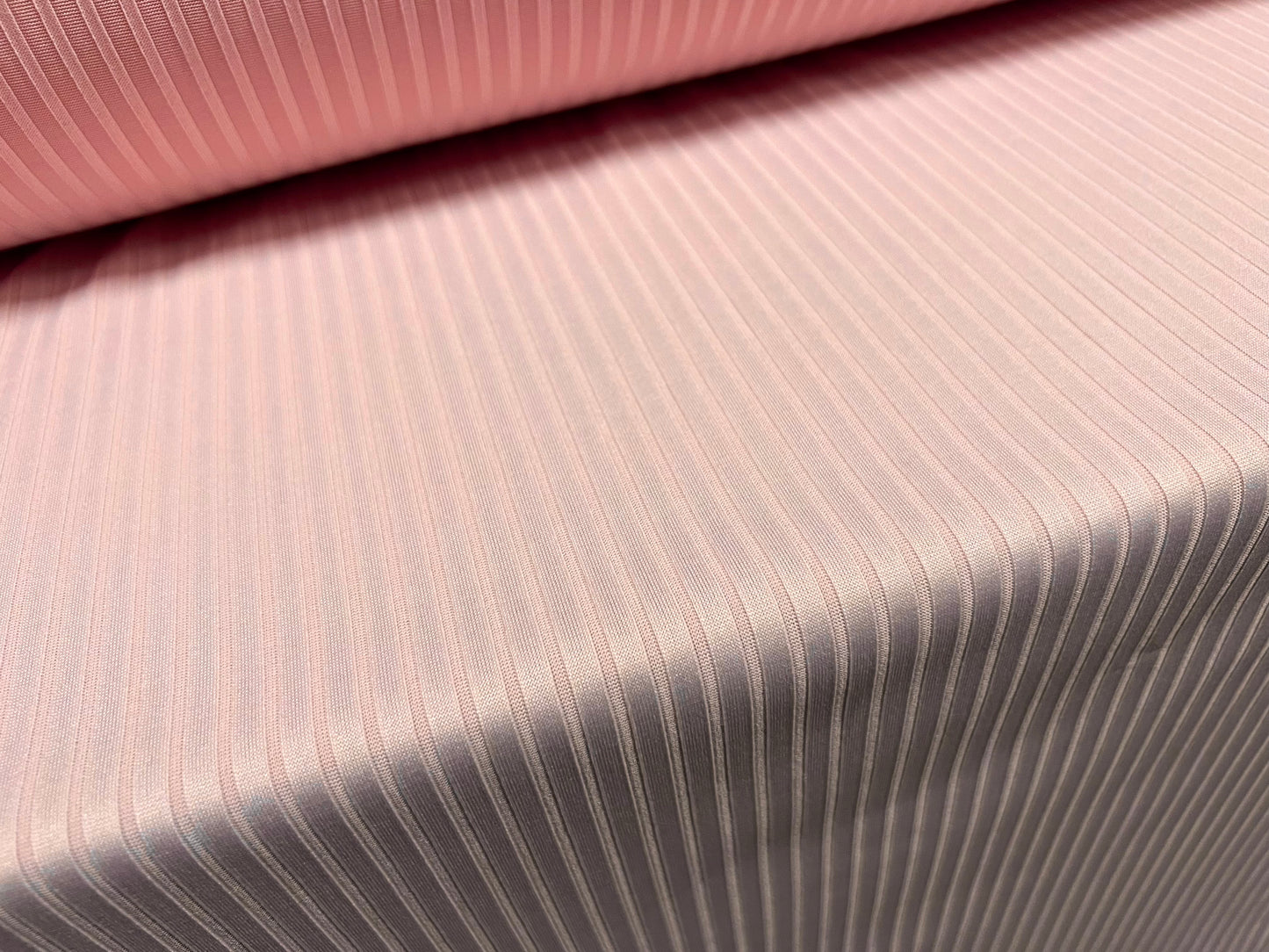 Stretch spandex rib jersey fabric, per metre - plain - light pink