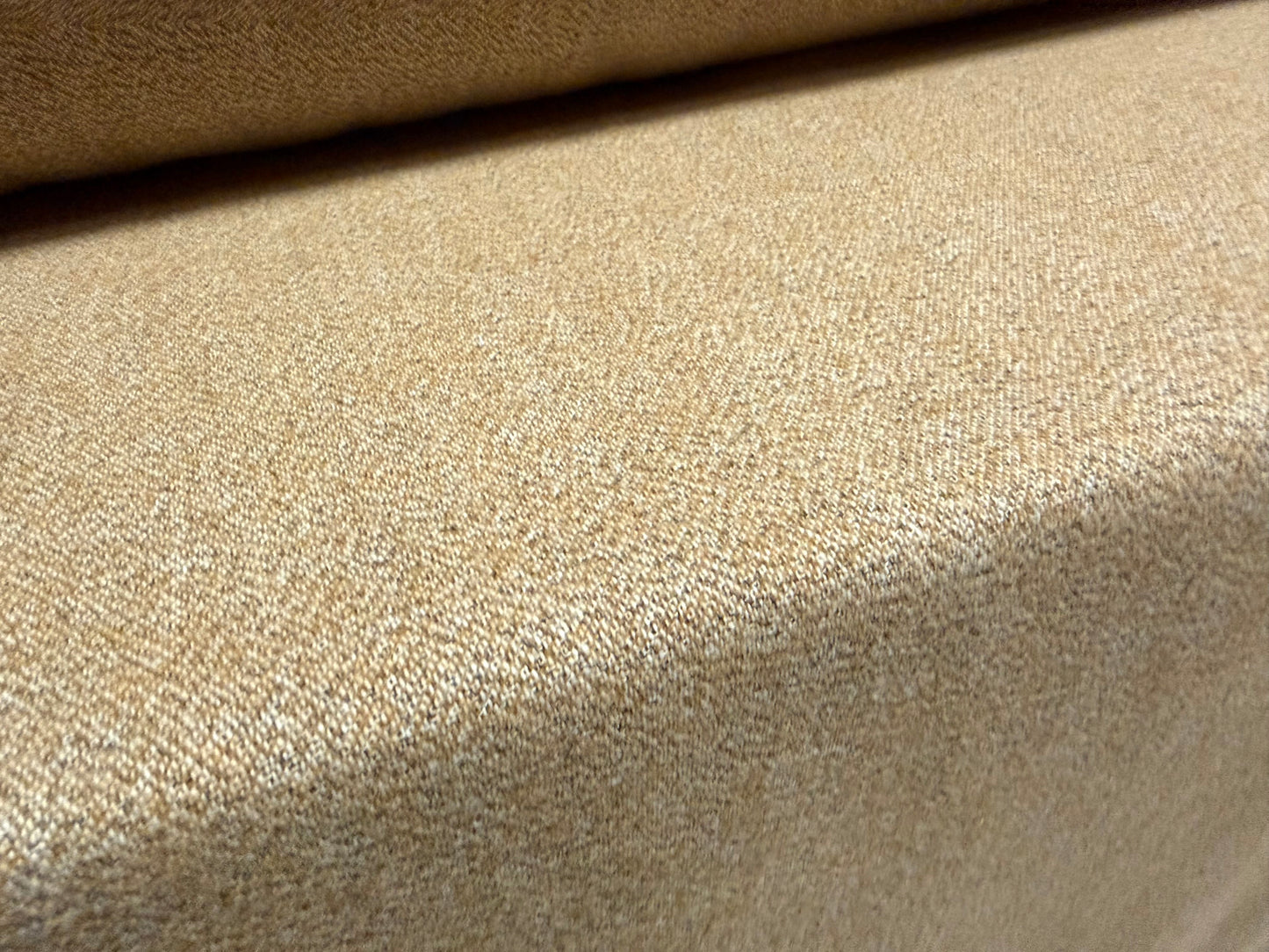 Soft wool flannel suiting fabric, per metre - salt & pepper melange - beige
