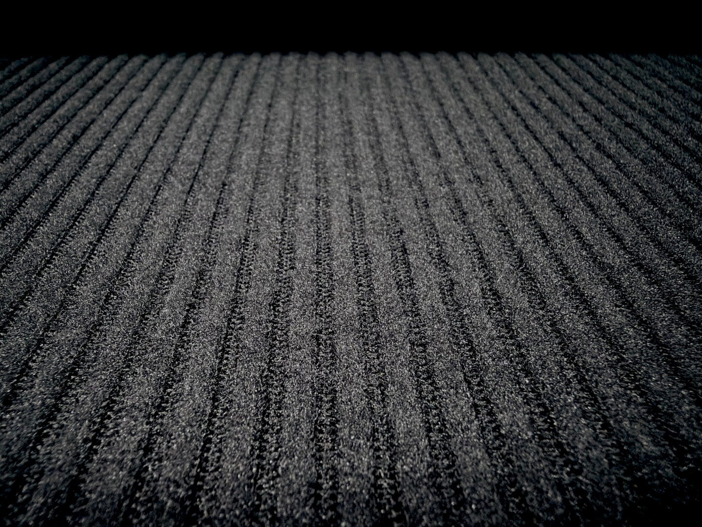 Knitwear rib jersey fabric, per metre - solid - black