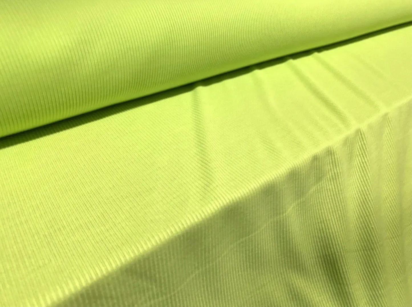 Soft handle ribbed jersey knit fabric, per metre - plain - bright green