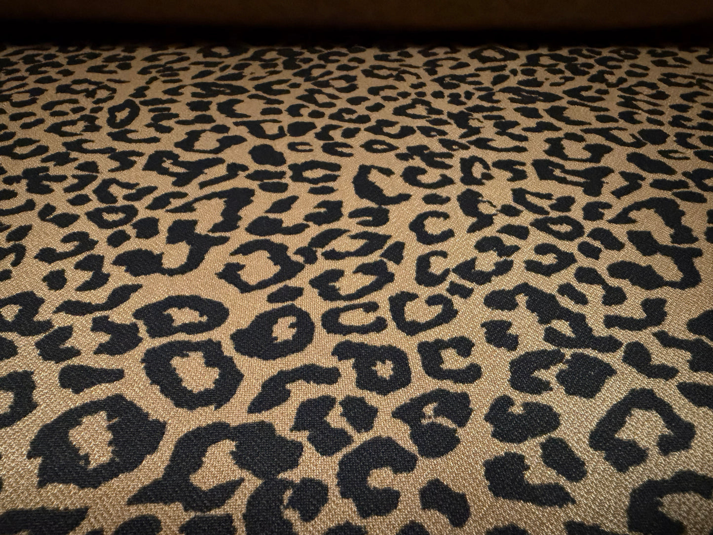 Crepe double jersey fabric, per metre - cheetah print - toffee brown
