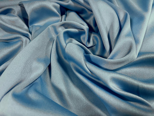 Single jersey fashion fabric, per metre - plain - Sky blue