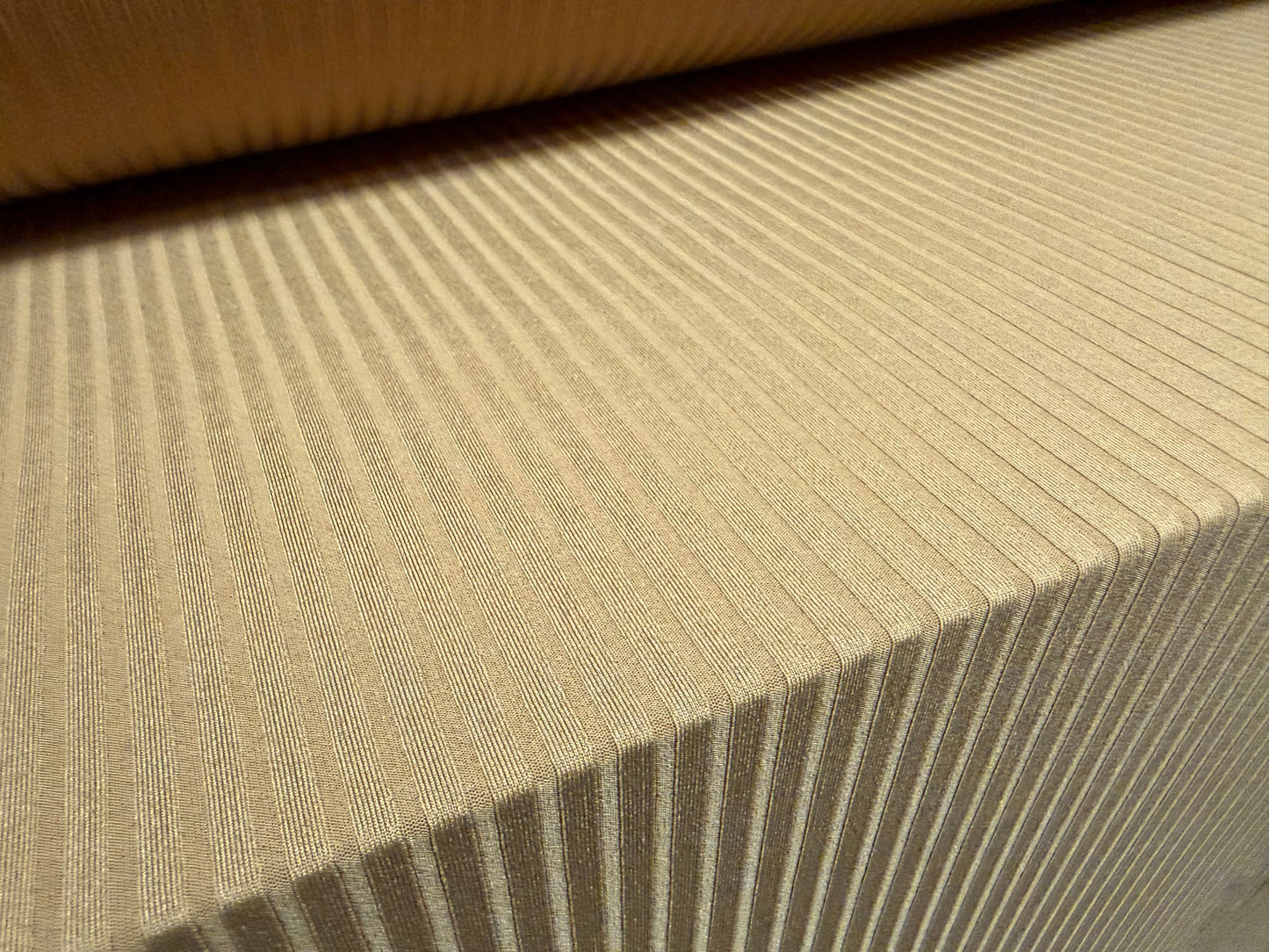 Stretch spandex rib jersey fabric, per metre - plain - camel