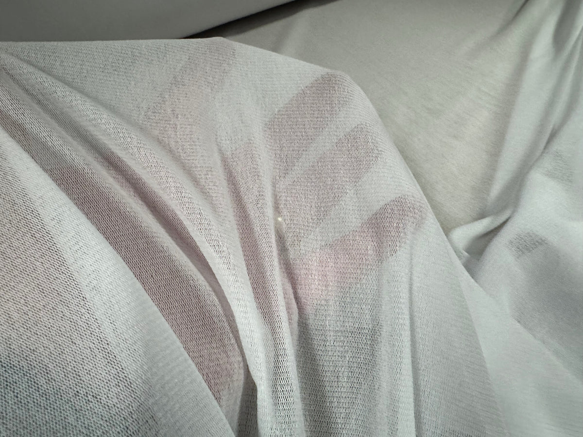 Helenca Thread Stretch helenca mesh fabric, sheer, per metre - plain - white ...