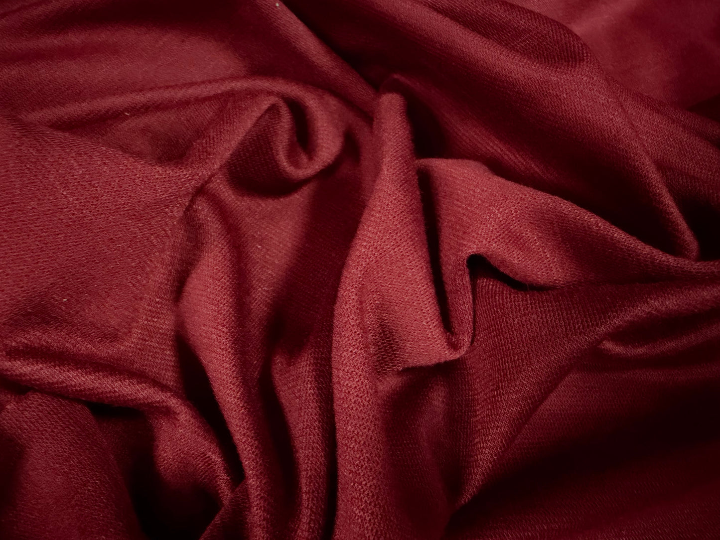 Ponte Roma stretch spandex double jersey fabric, per metre - plain - wine