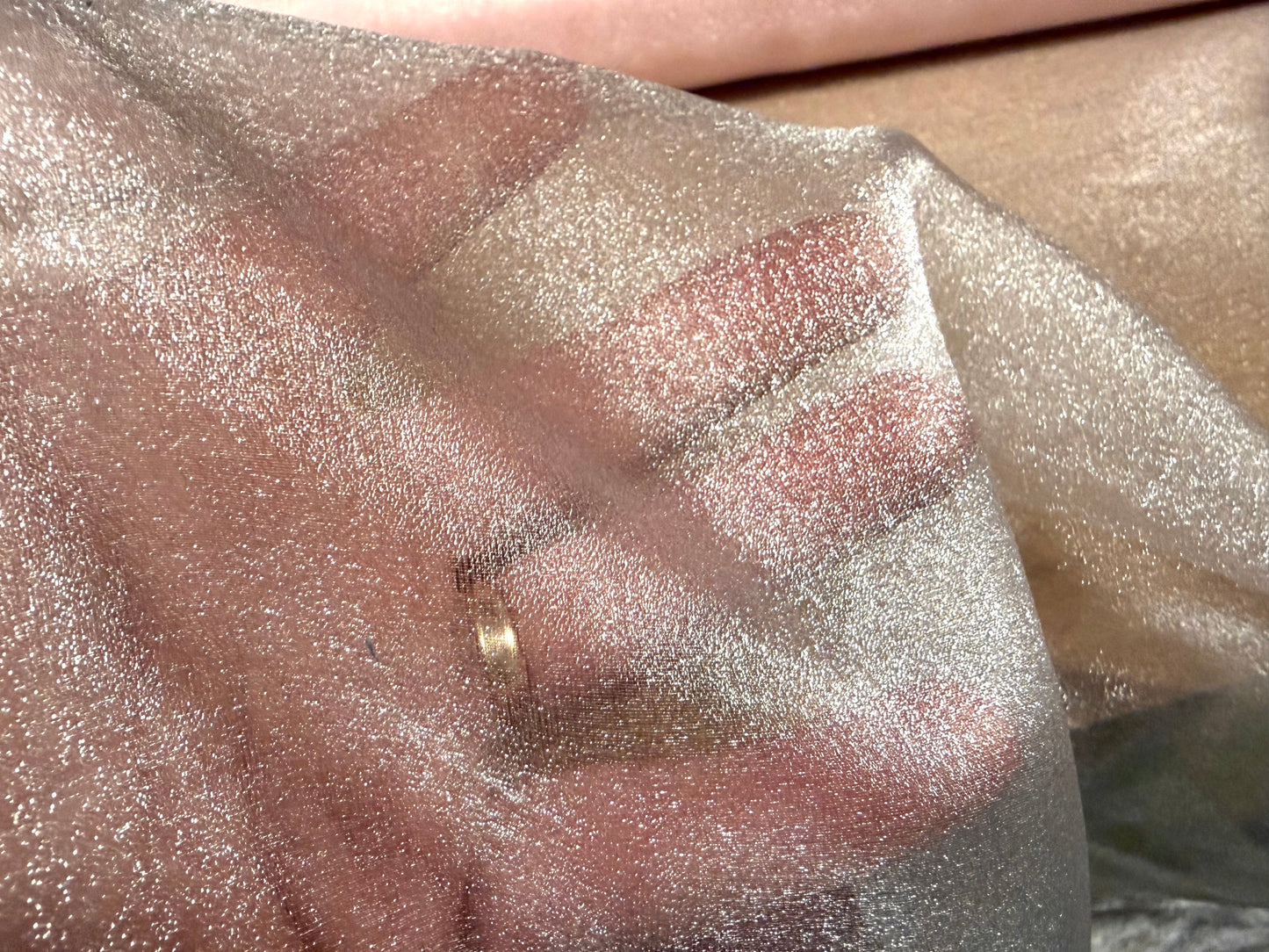 Crystal organza lightweight woven shimmer fabric, per metre - plain - baby pink