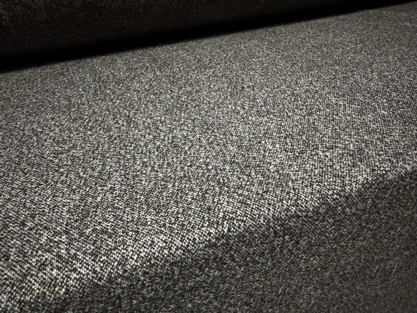 Soft wool flannel suiting fabric, per metre - salt & pepper melange - grey