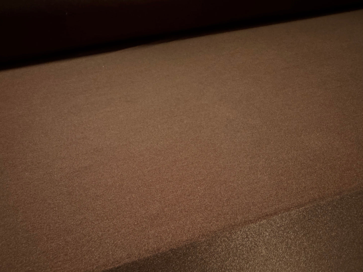 Disco shimmer stretch spandex jersey fabric, per metre - plain - chocolate brown