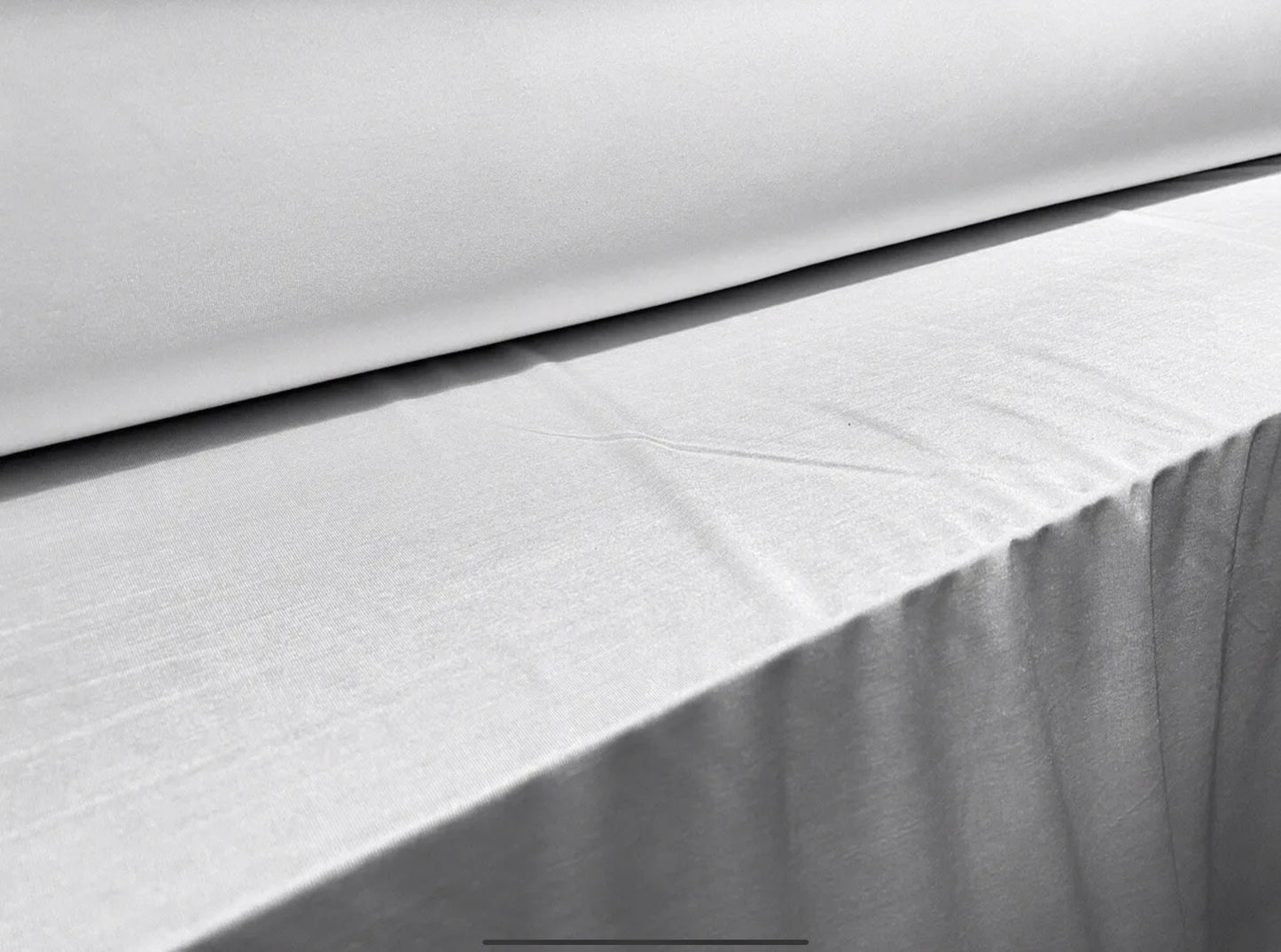 Stretch spandex single jersey fabric, per metre - plain - white