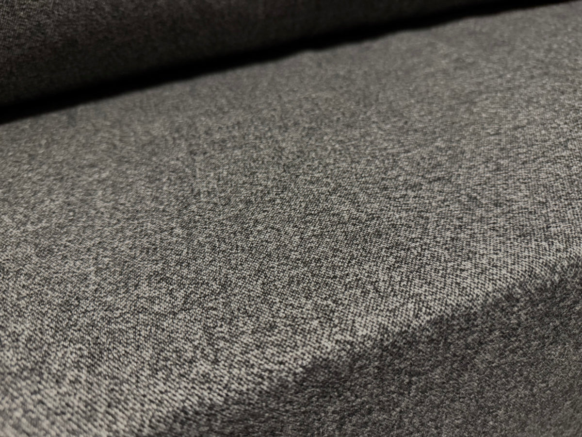 Soft wool flannel fabric, per metre - mid grey