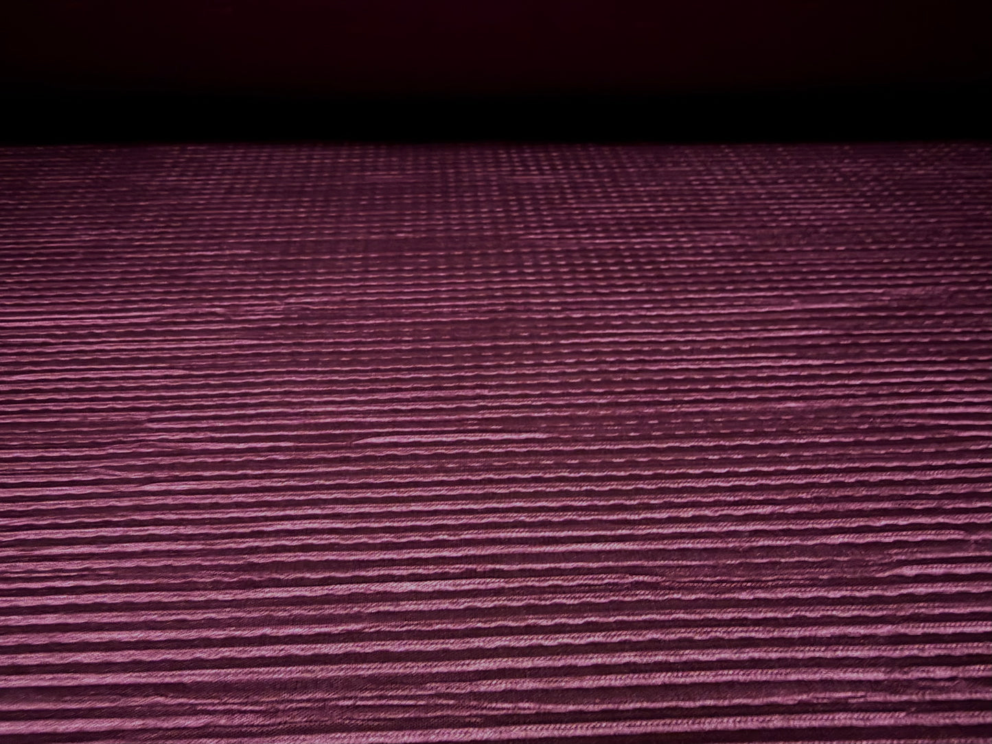 Fine Plissé pleated satin dress fabric, per metre - plain - damson