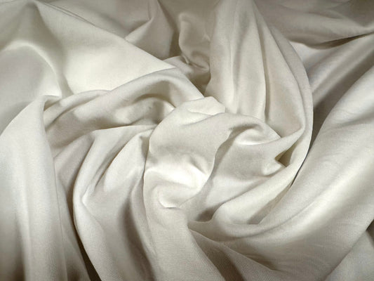 Double jersey fabric, per metre - plain - white