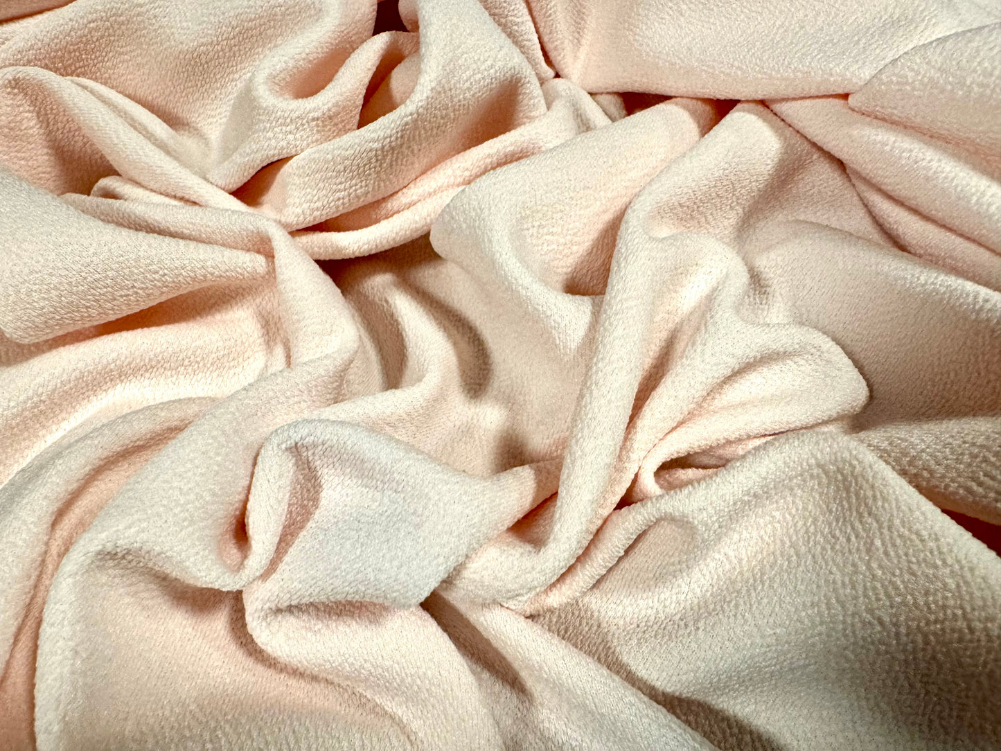 Liverpool textured scuba stretch spandex jersey fabric, per metre - plain - blush pink