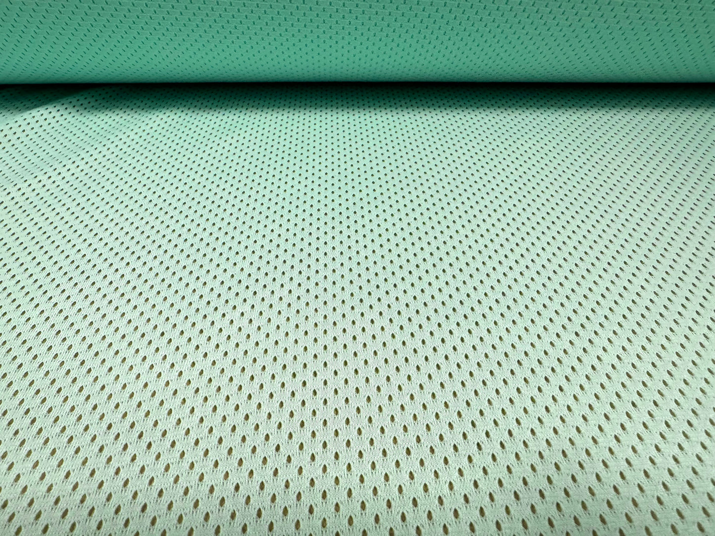 Airtex mesh eyelet fabric, per metre - plain - aqua