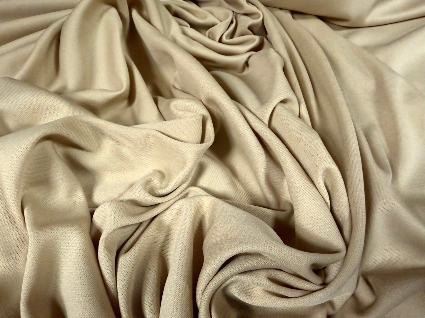 Single Jersey fashion fabric, per metre - plain - beige
