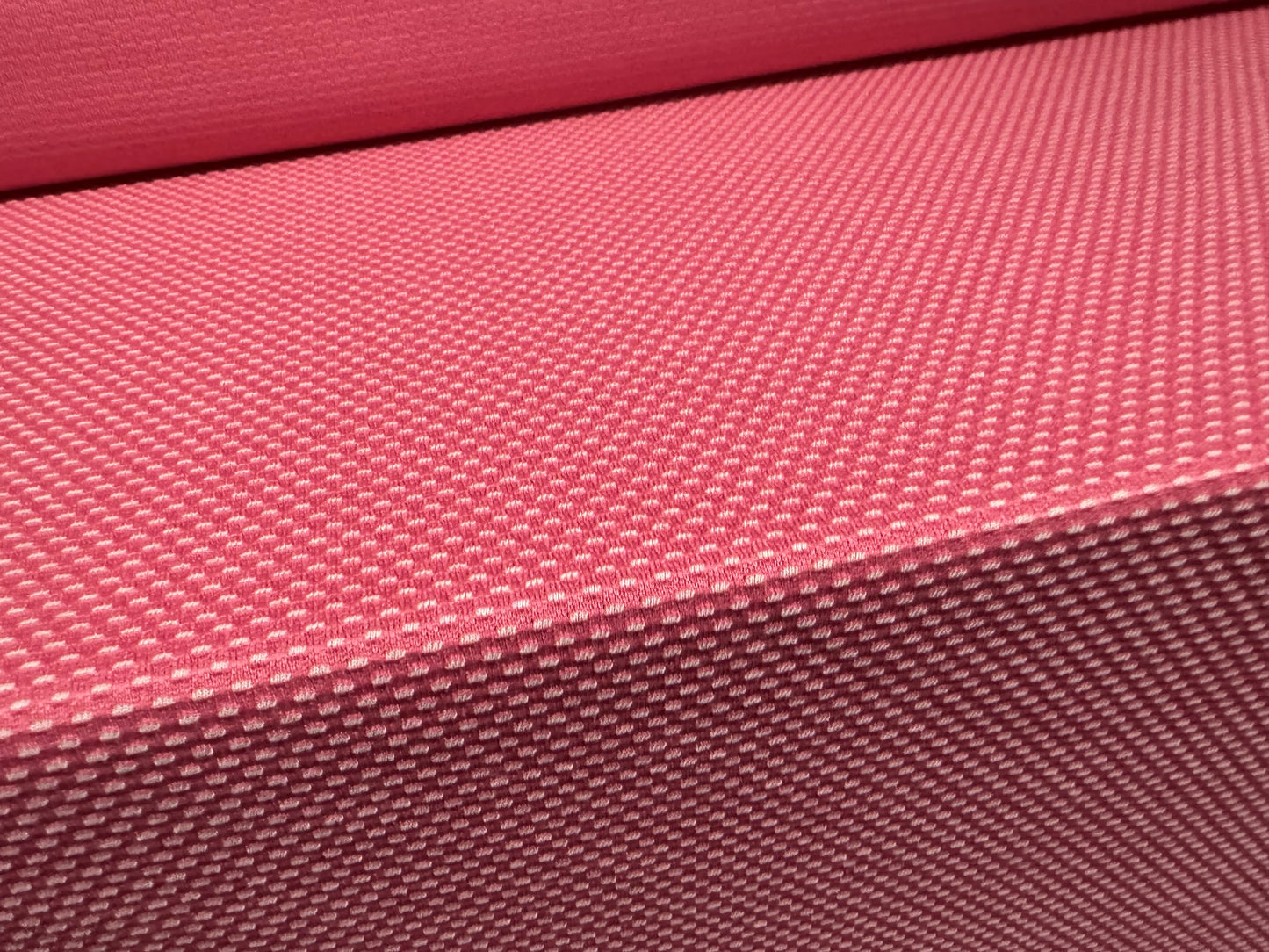 Double jersey knit stretch spandex fabric, per metre - dobby jacquard - pink