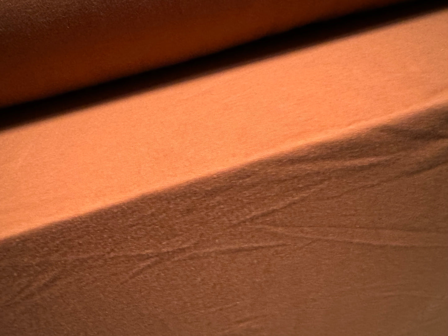 Cotton spandex stretch single jersey fabric, per metre - plain - terracotta