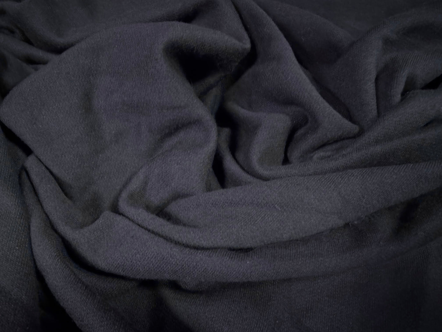Heavyweight sweatshirt fleece fabric, per metre - Plain - navy blue