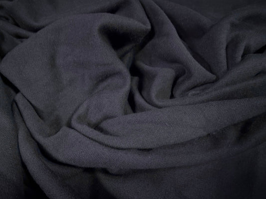 Heavyweight sweatshirt fleece fabric, per metre - Plain - navy blue