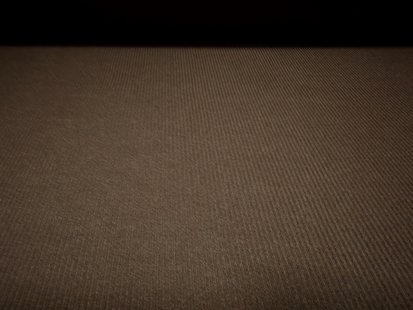 Fine stretch spandex rib jersey fabric, per metre - plain - dark brown