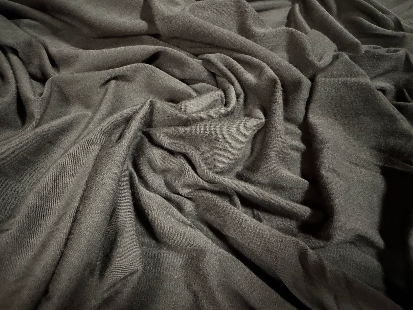 Viscose spandex stretch single jersey fabric, per metre - plain - mid grey