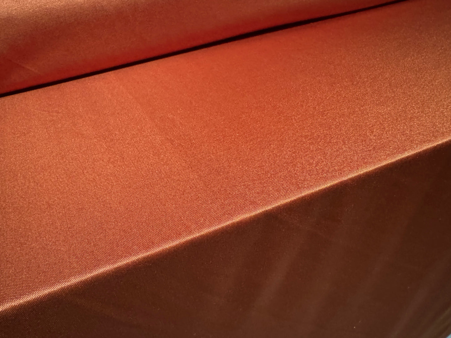 Stretch satin single jersey fabric, per metre - plain - burnt orange