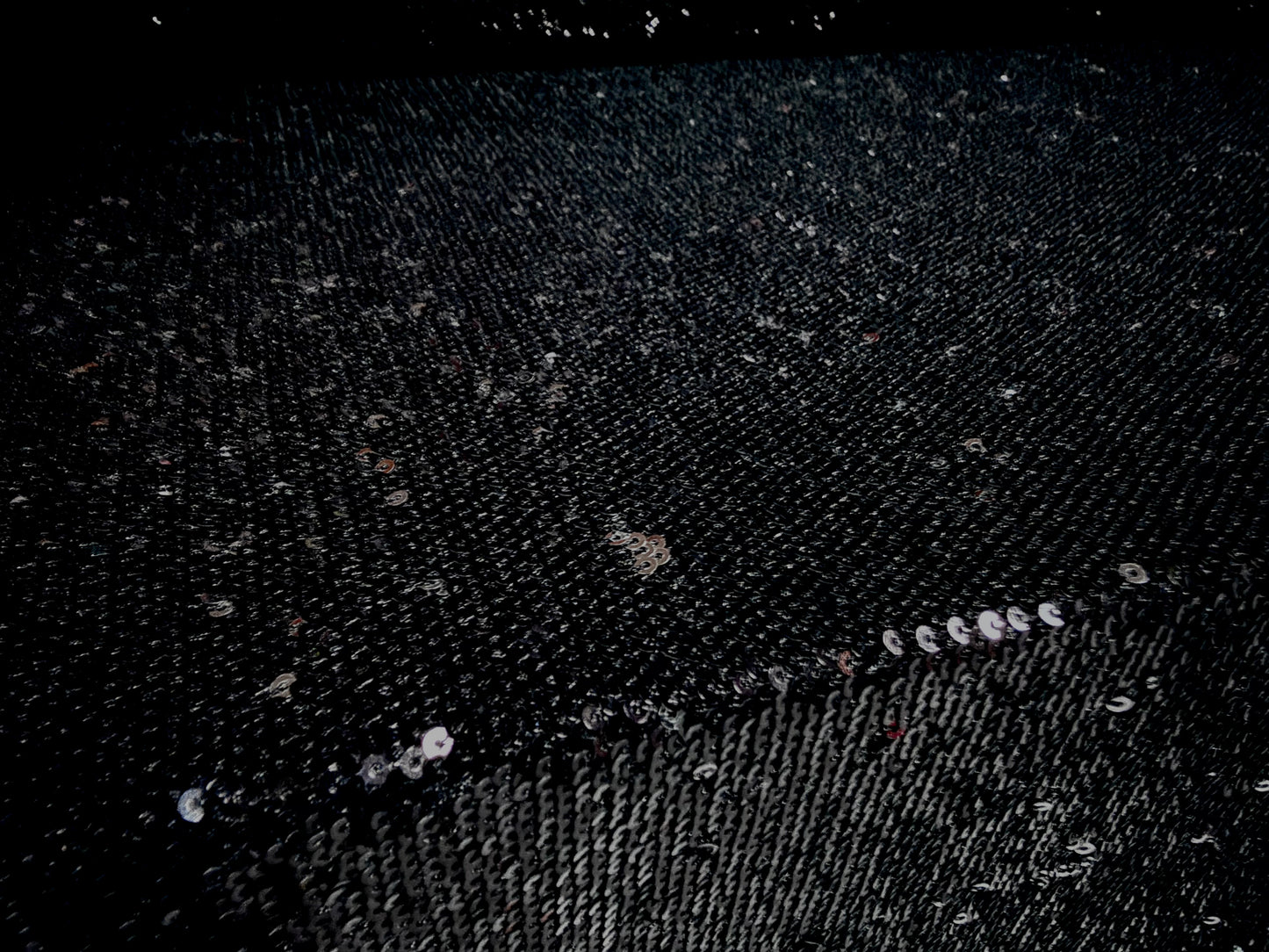 Couture sequin dress fabric, per metre - black