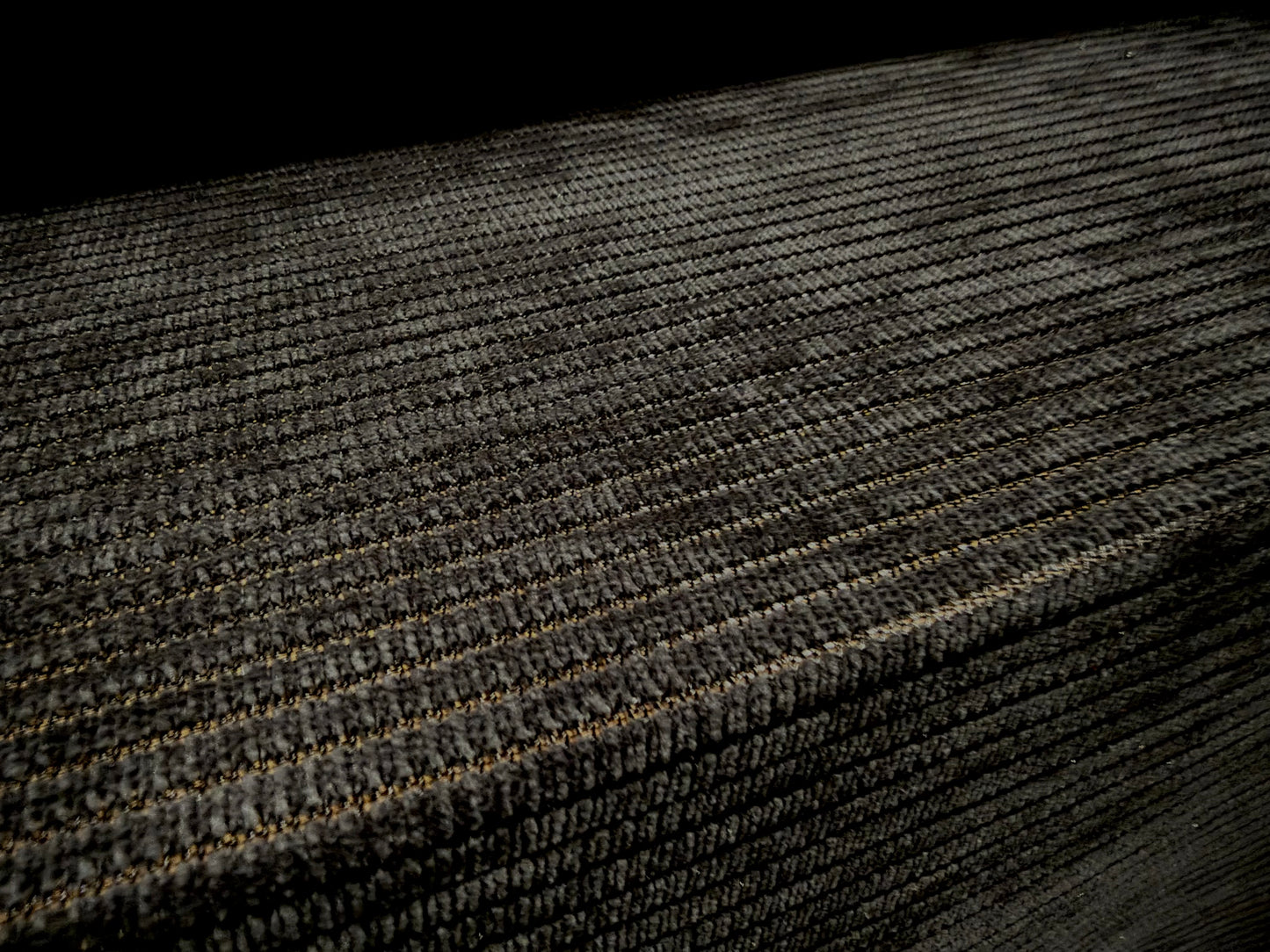 Soft velour knit fabric, per metre - stripe - black