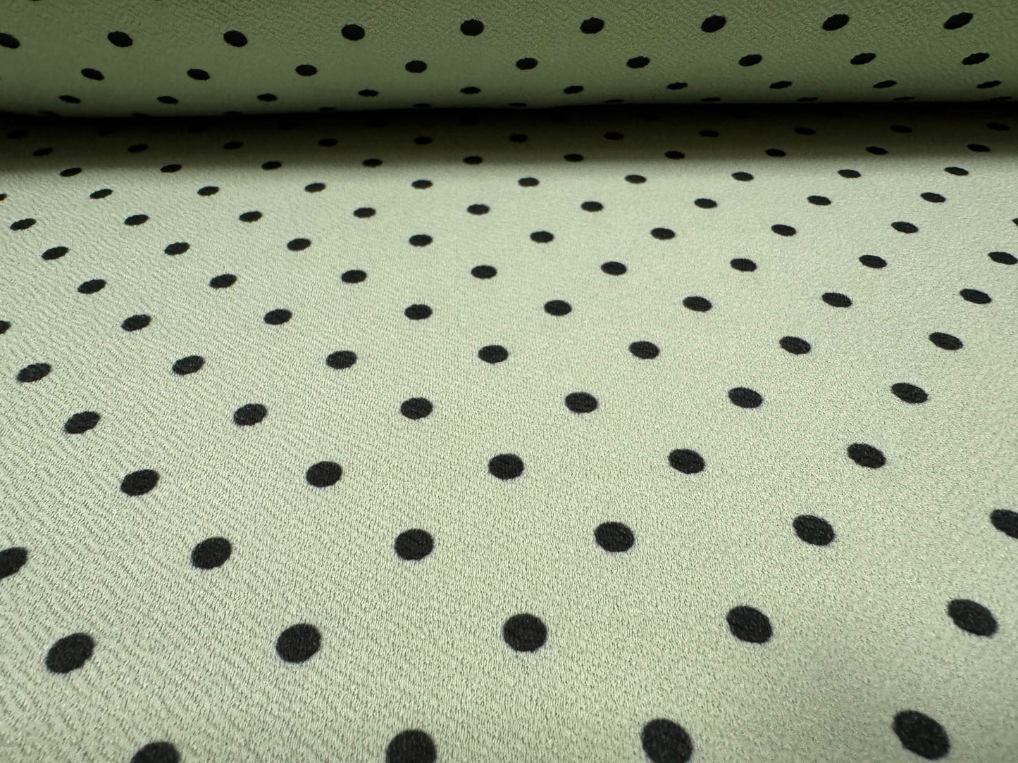Scuba textured ‘Liverpool’ stretch spandex jersey fabric, per metre - spot print - sage green