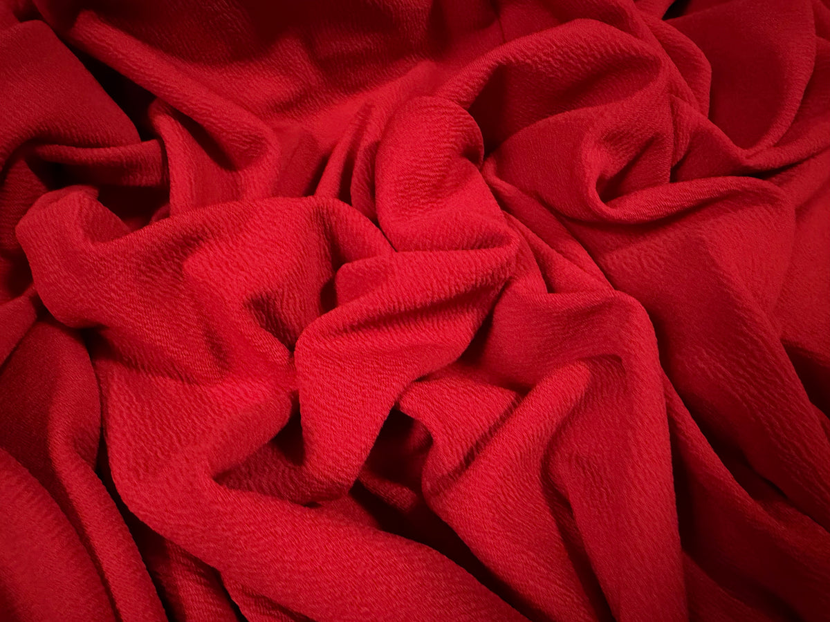 Liverpool textured scuba spandex jersey fabric, per metre - plain - dark red