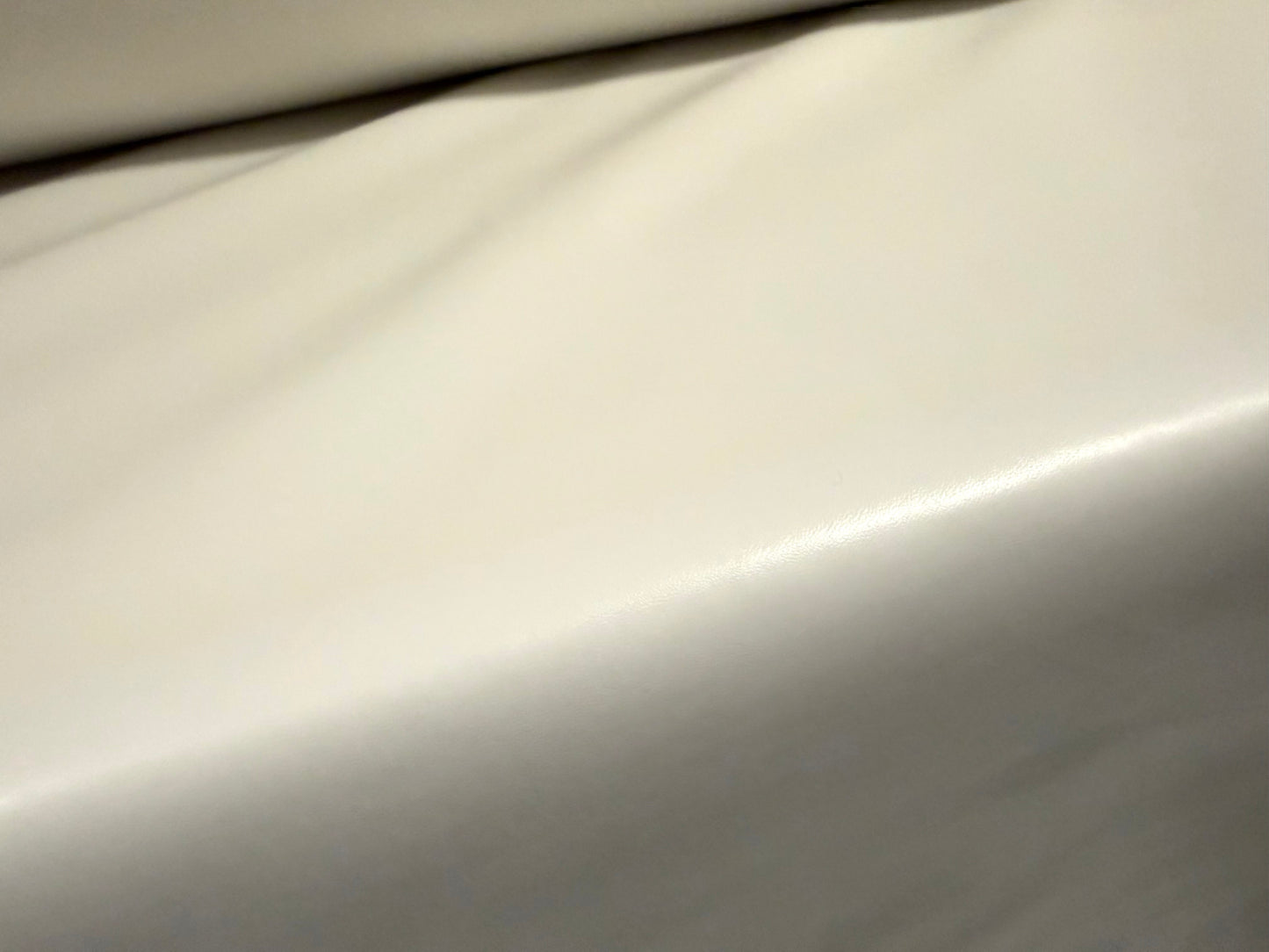 Faux leather pvc coated fabric, per metre - plain - ivory