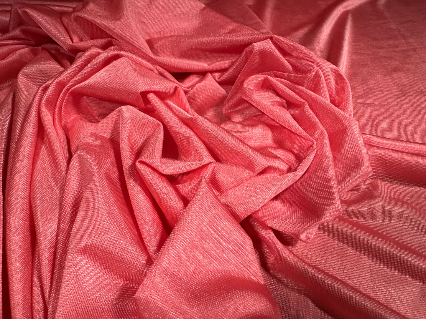 Angelique lightweight stretch sateen jersey fabric, per metre - plain - pink