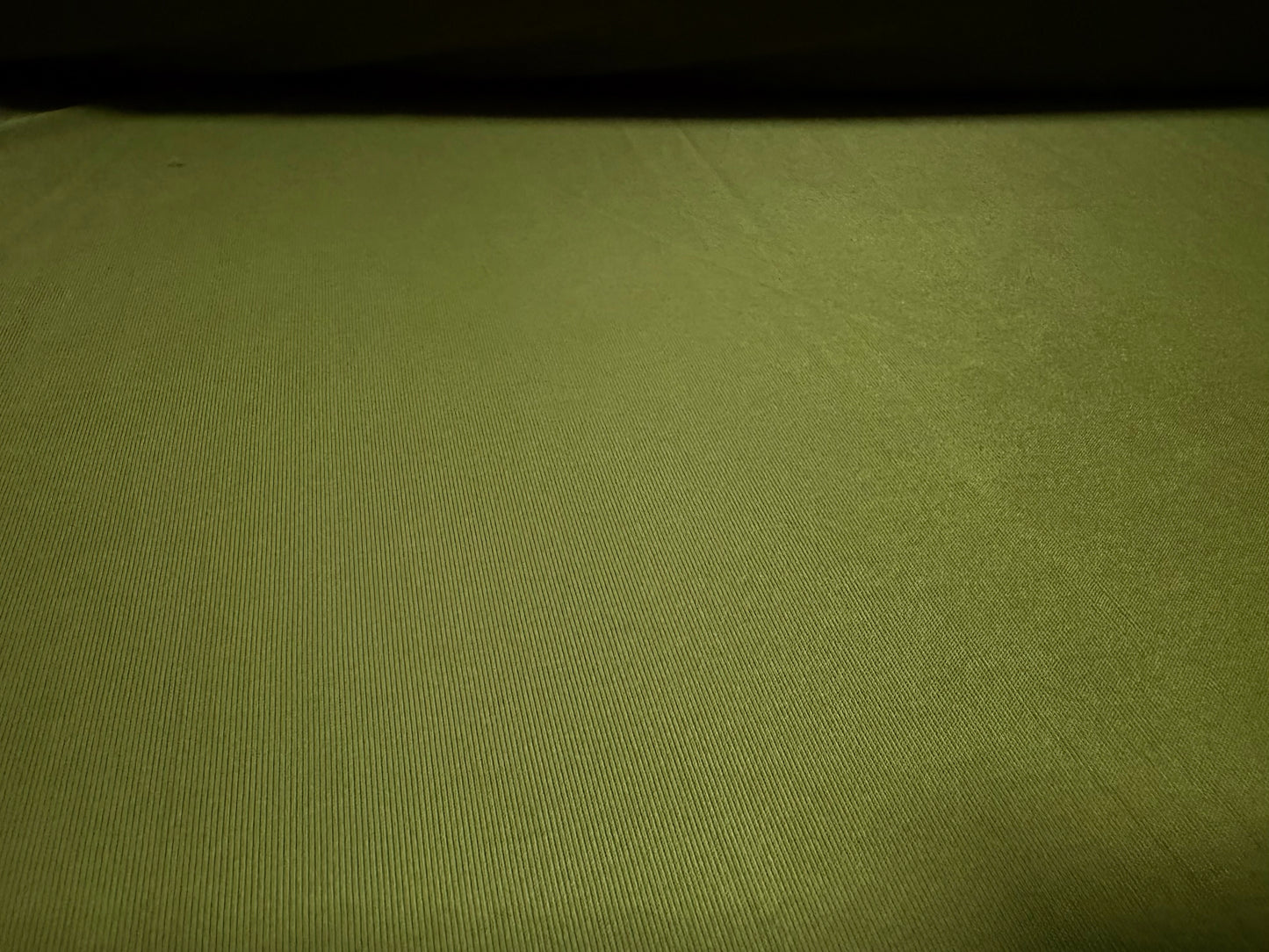 Stretch sateen activewear jersey fabric, per metre - plain - moss green