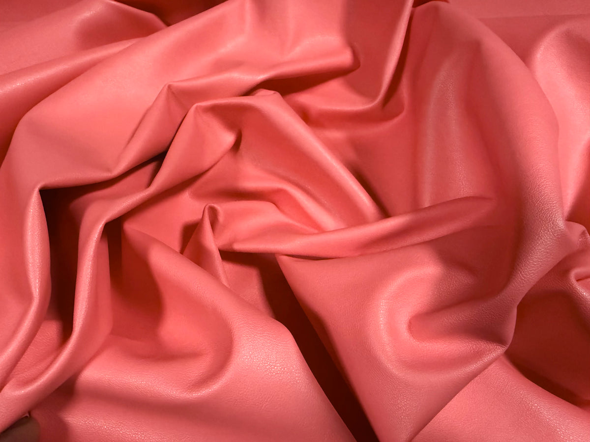 PVC coated stretch double jersey fabric, per metre - plain - flamingo pink