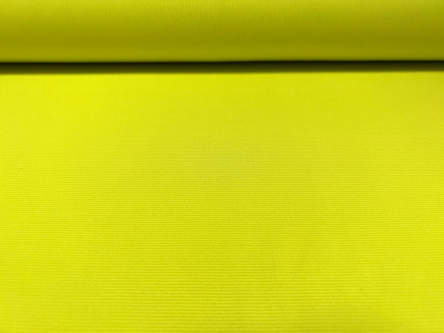 Fine Ottoman Rib Stretch Spandex Double Jersey Fabric , Per Metre - Plain - citrus