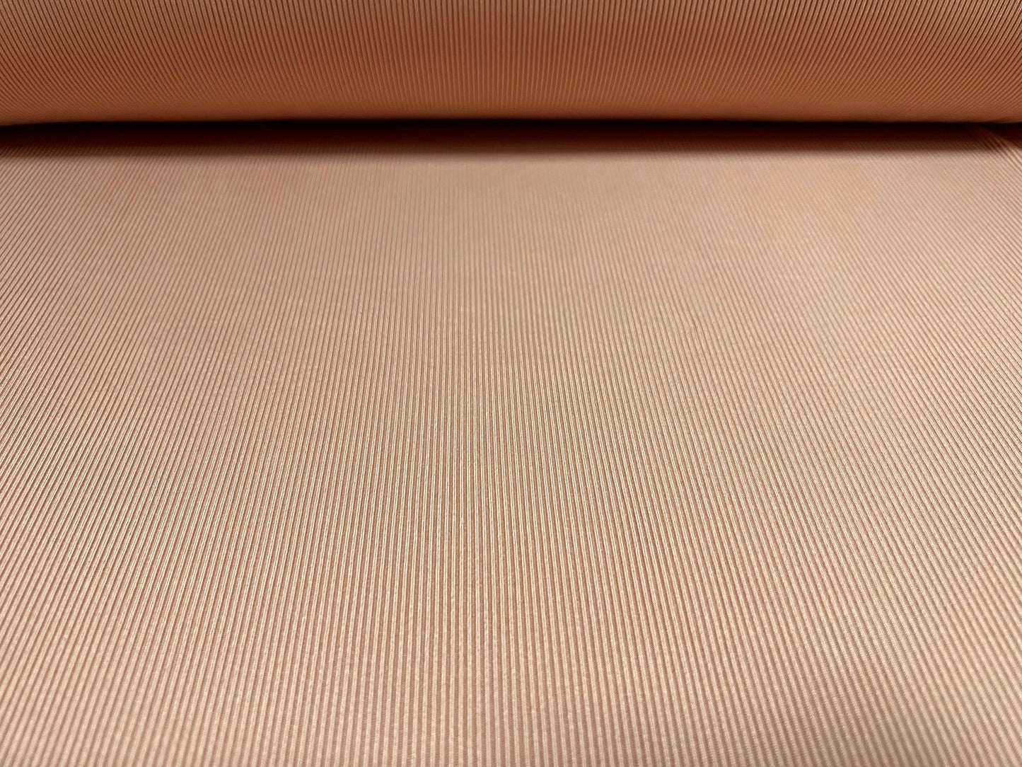 Fine ribbed spandex stretch jersey fabric, per metre - plain - nude