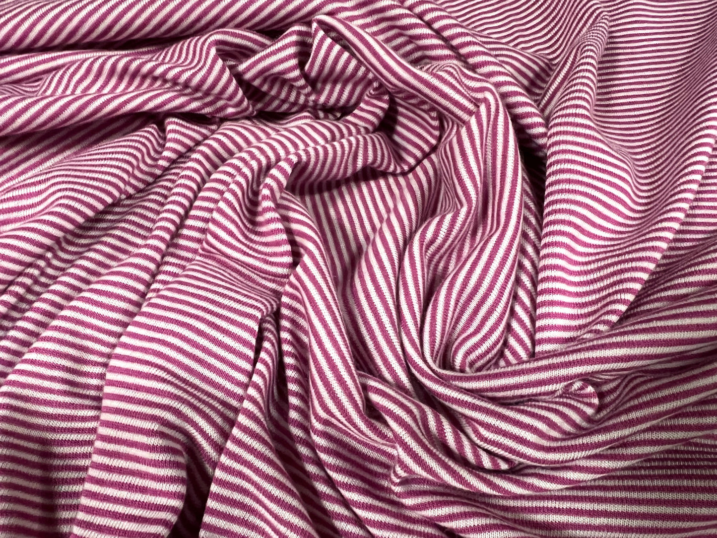 Viscose spandex stretch single jersey fabric, per metre - pink & light grey