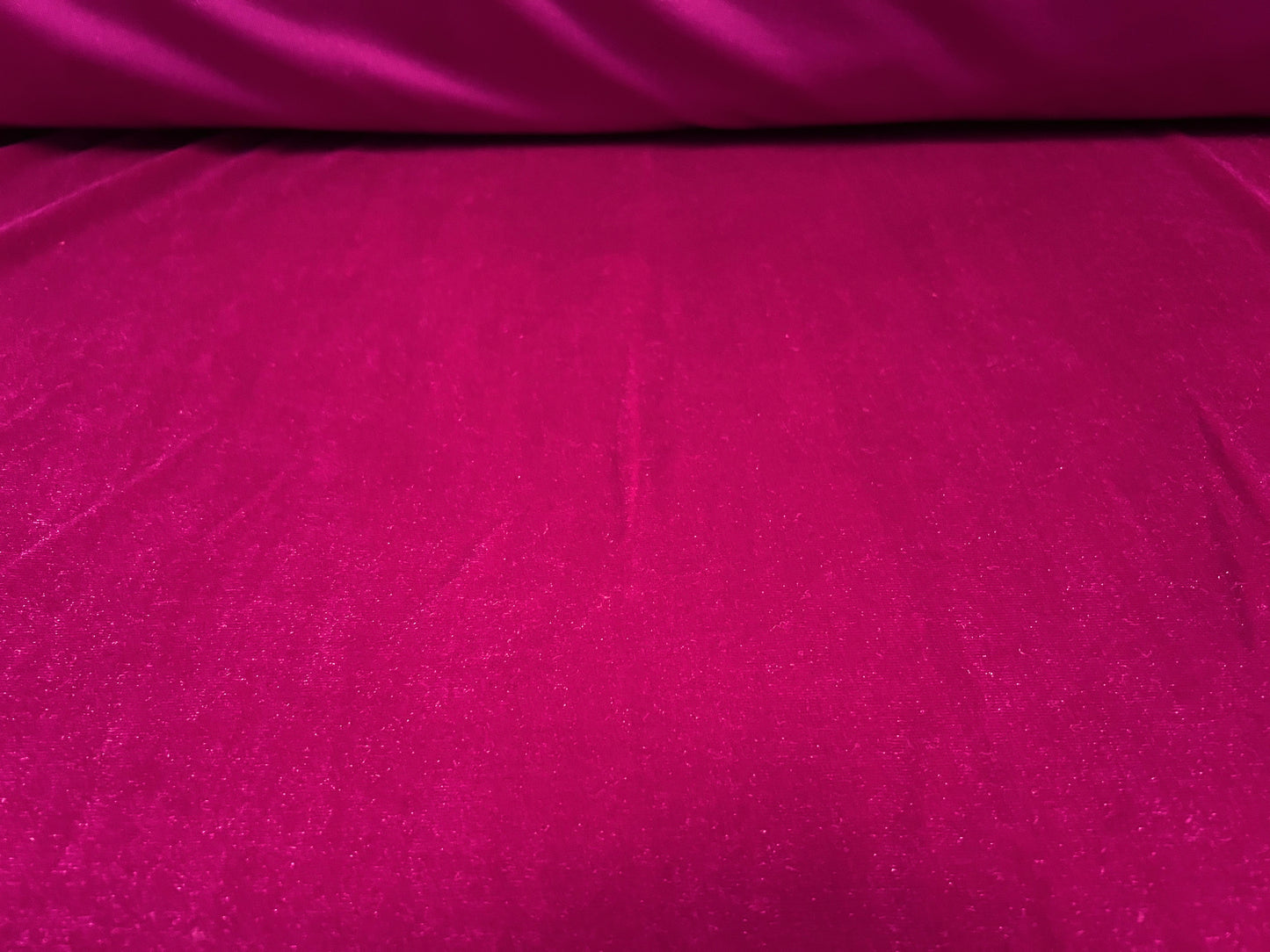 Spandex velvet stretch dress fabric, per metre - plain - magenta