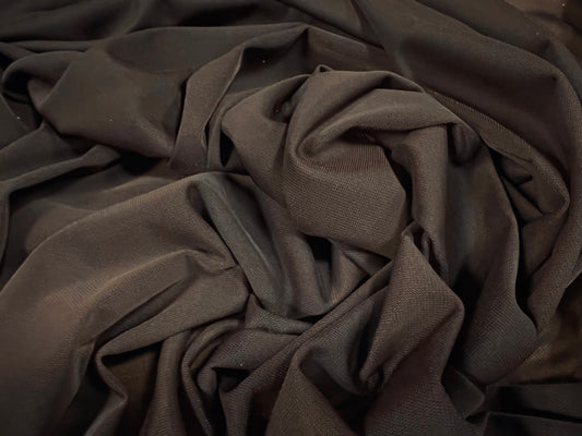 Chiffon jersey fabric, per metre - plain - dark brown