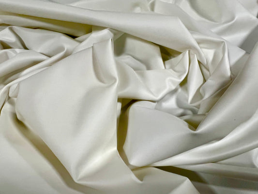 P.U. Coated stretch spandex single jersey fabric, per metre - plain - ivory