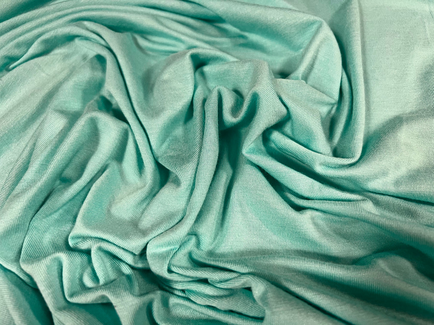 Viscose spandex stretch single jersey fabric, per metre - plain - turquoise