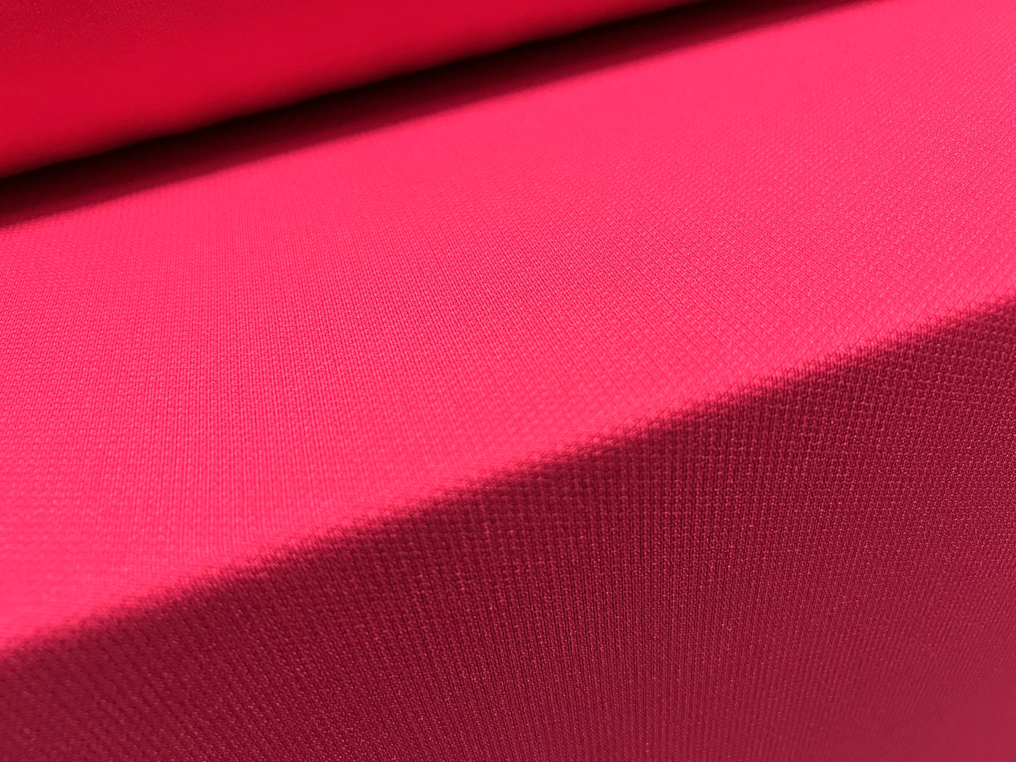 Double jersey knit spandex dress fabric, per metre - micro jacquard - fuchsia pink