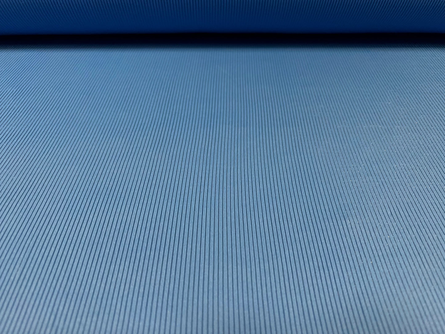 Fine ribbed spandex stretch jersey fabric, per metre - plain - cornflower blue