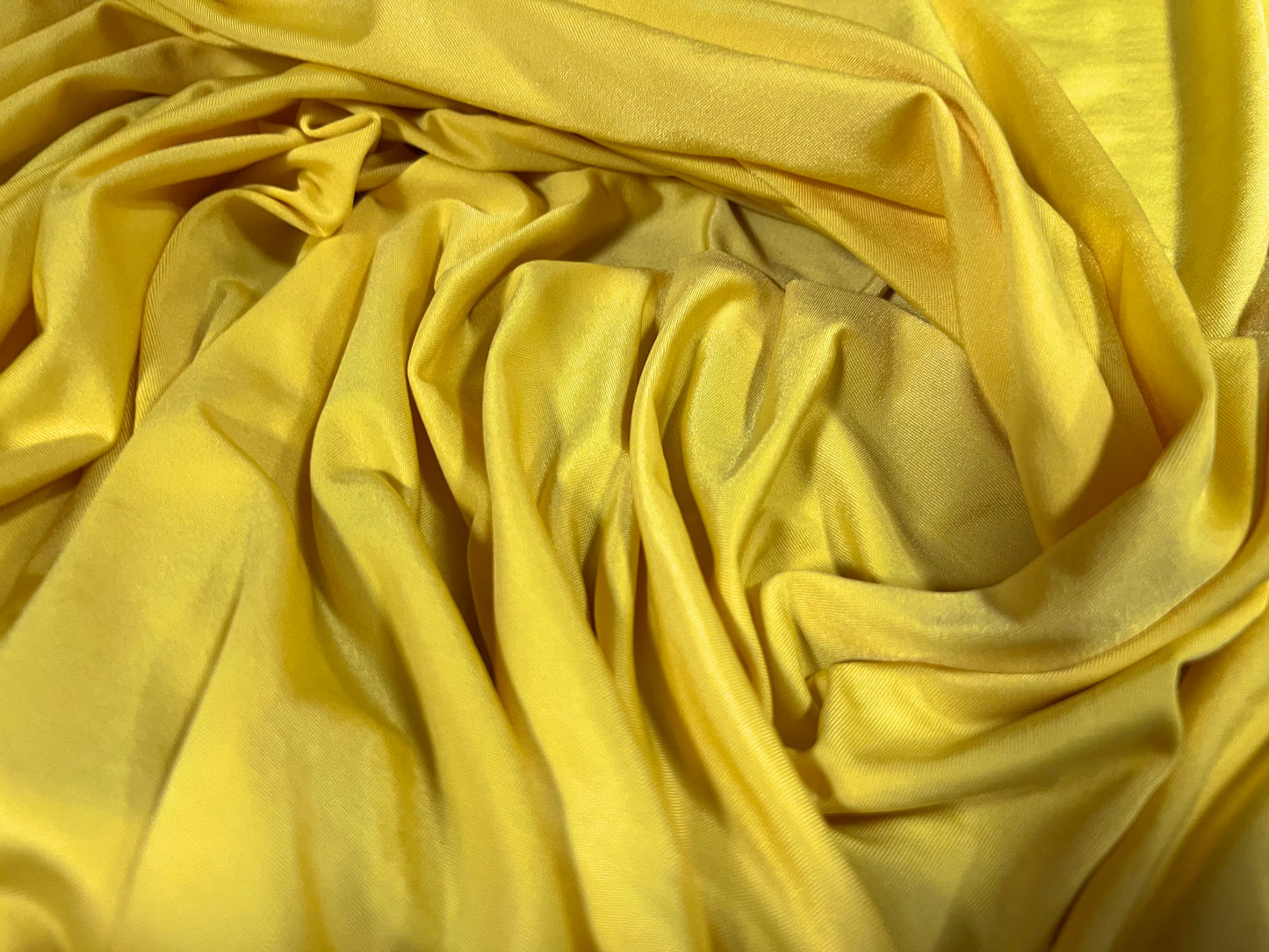 Soft touch spandex stretch jersey dress fabric, per metre - primrose