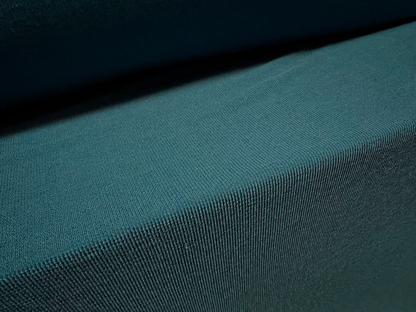 Powder Stretch Spandex Rib Jersey Fabric , Per Metre - Plain - teal